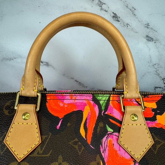 Louis Vuitton Monogram Roses Speedy 30 bag LV Vintage Flower Tote Sprouse Tote - Picture 6 of 16